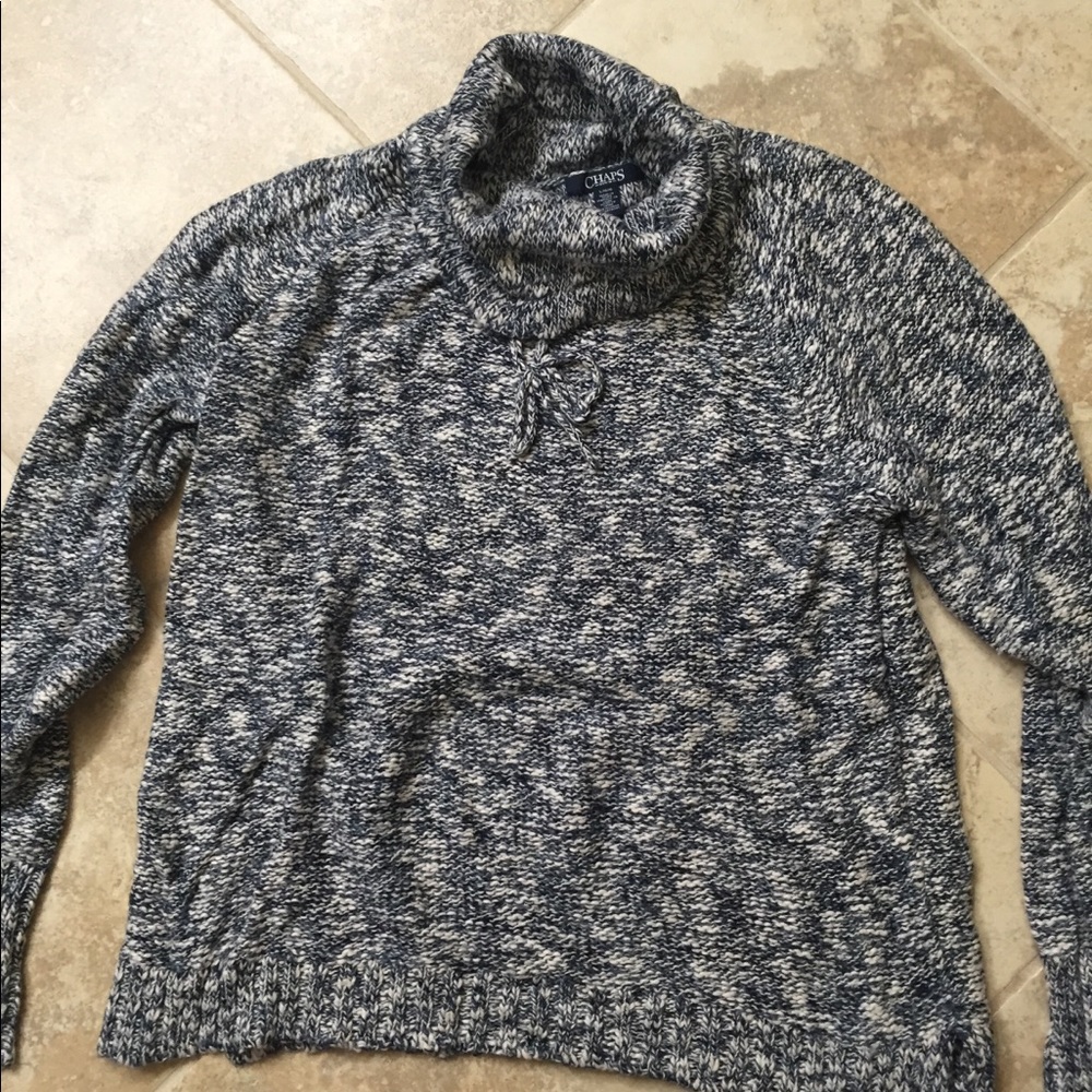 Chaps women’s blue and white sweater - Picture 1 of 3